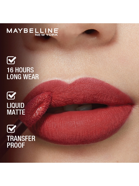 Maybelline New York Super Stay Matte Ink Liquid Lipstick 5 ml - Artist 120 - Image 4