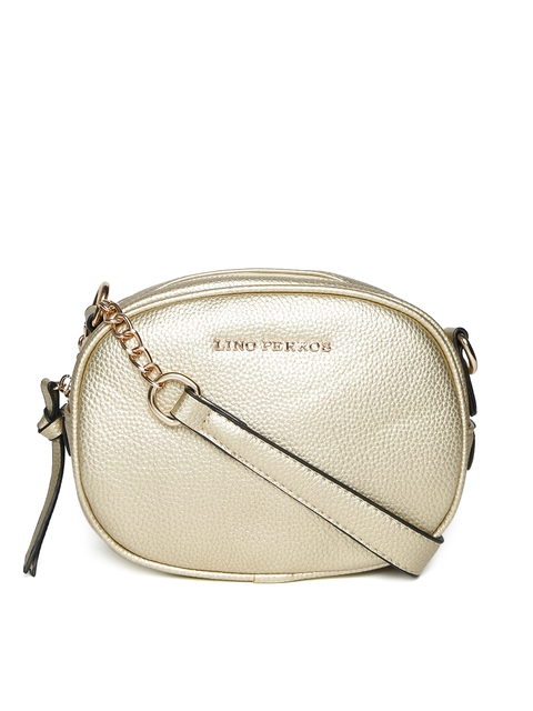 Lino Perros Gold-Toned Solid Sling Bag