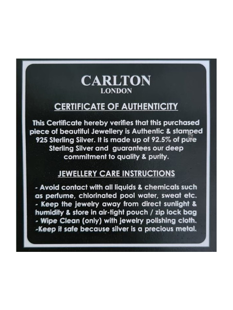 Carlton London 925 Sterling Silver-Plated Floral Studs - Image 5