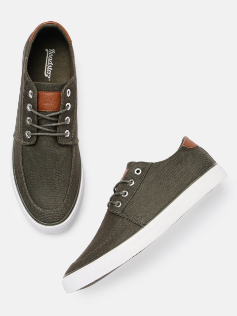Roadster Men Olive Green Sneakers