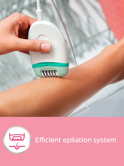 Philips Satinelle Epilator &Shaver BRE245/00 Corded with 2 Speed Setting - White - Image 6