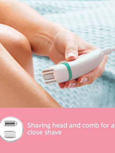 Philips Satinelle Epilator &Shaver BRE245/00 Corded with 2 Speed Setting - White - Image 5