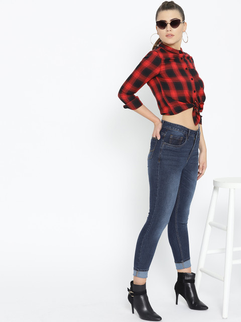 Roadster Women Navy Blue Skinny Fit High-Rise Clean Look Stretchable Jeans