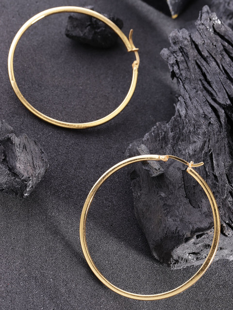 Carlton London Gold Plated Hoop Earrings