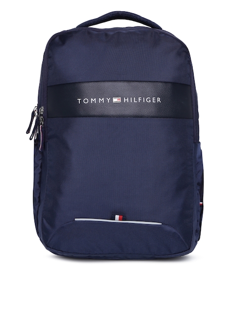 Tommy Hilfiger Unisex Navy Blue Brand Logo Backpack