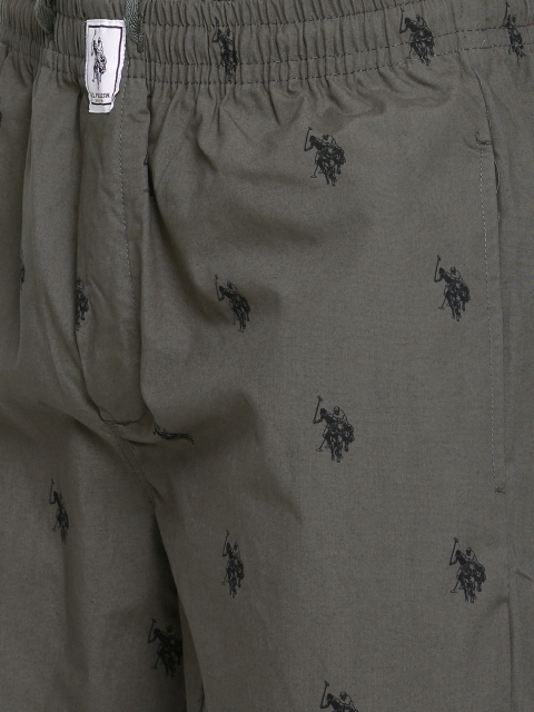 U.S. Polo Assn. Men Grey Printed Lounge Pants Y9I506-010-Rr - Image 6