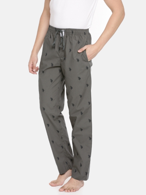 U.S. Polo Assn. Men Grey Printed Lounge Pants Y9I506-010-Rr - Image 3