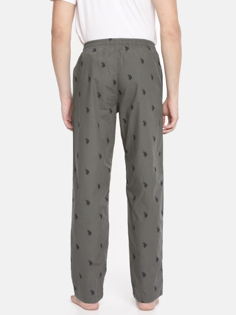 U.S. Polo Assn. Men Grey Printed Lounge Pants Y9I506-010-Rr - Image 4