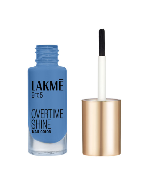 Lakme 9to5 Overtime Shine Glossy Long Lasting & Quick Dry Nail Color 6ml - Indigo Ink
