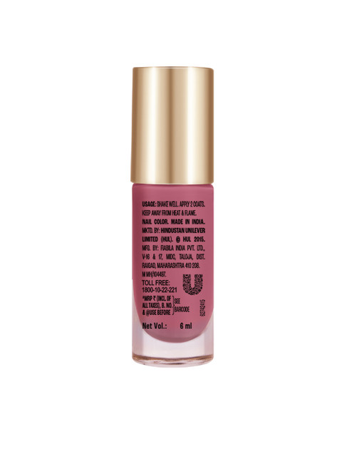 Lakme 9to5 Overtime Shine Glossy Long Lasting & Quick Dry Nail Color 6ml - Berry Business - Image 2