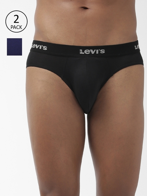 Levis Men Pack of 2 Solid Briefs BF-100CA-2PK