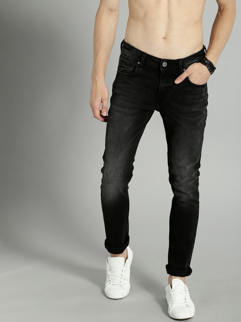 Roadster Men Black Premium Clean Look Skinny Fit Mid-Rise Stretchable Jeans