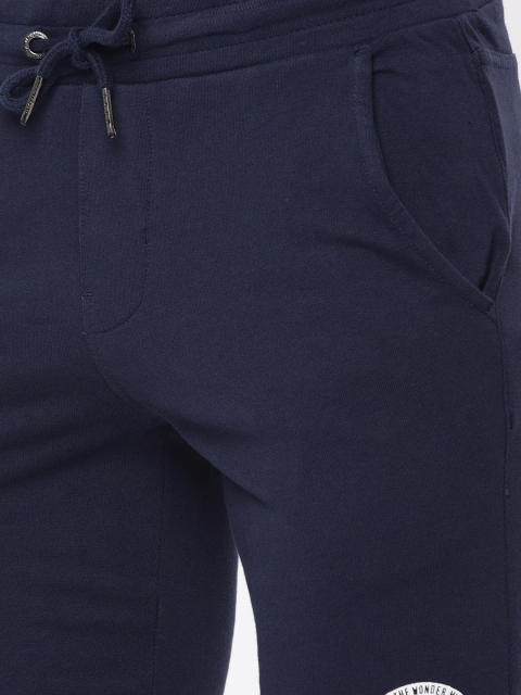 Being Human Clothing Men Navy Blue Solid Regular Fit Regular Shorts - Image 5