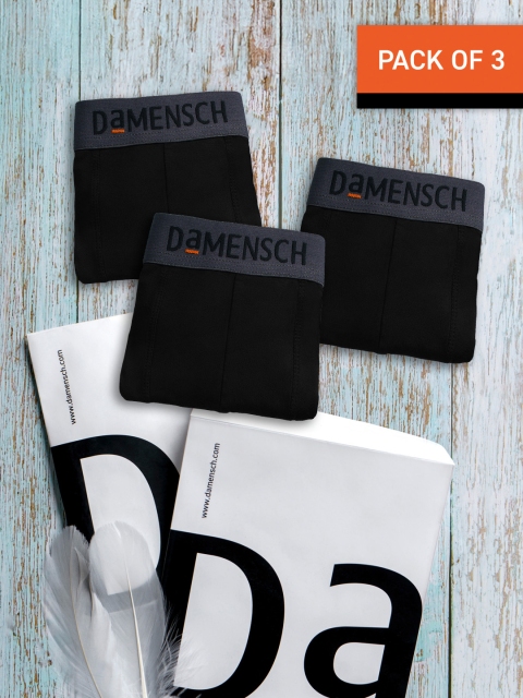 DaMENSCH Pack of 3 DEO-SOFT Solid Premium Egyptian Cotton-Modal Blend Trunk - Image 7