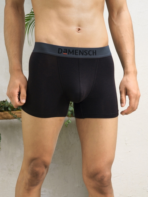 DaMENSCH Pack of 3 DEO-SOFT Solid Premium Egyptian Cotton-Modal Blend Trunk - Image 4