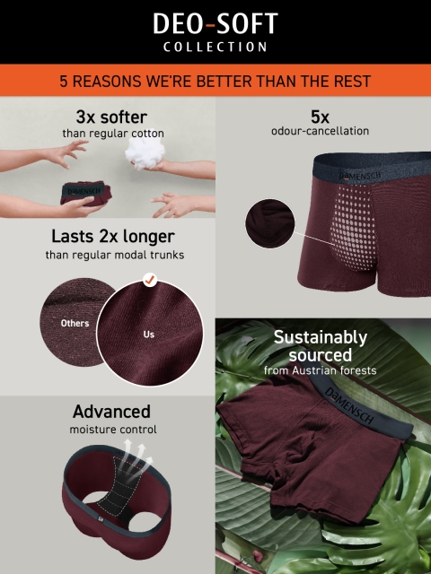 DaMENSCH DEO-SOFT Solid Premium Egyptian Cotton-Modal Blend Trunk - Image 2