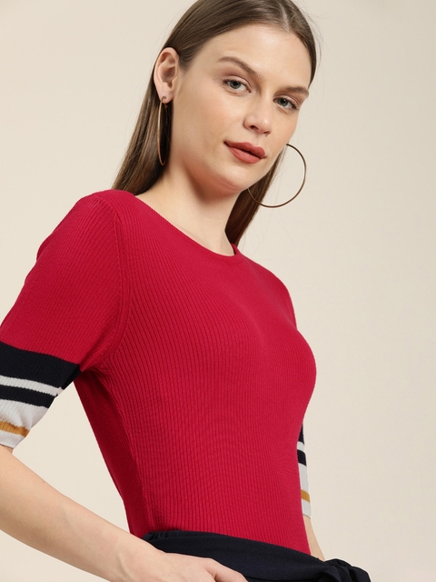 her by invictus Women Red Solid Top