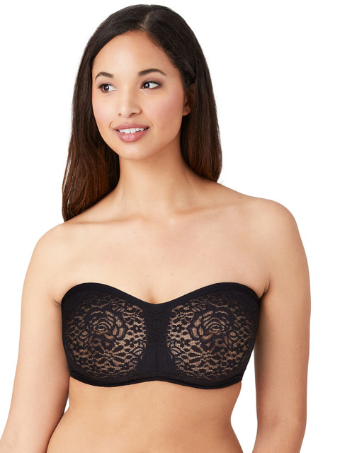 Wacoal Plus Size Black Lace Underwired Non Padded Everyday Bra 854205-BK-38DD