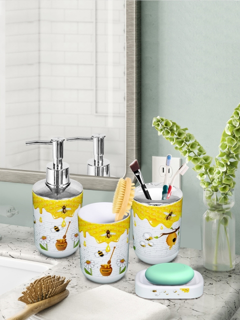 Story@home Set of 4 Printed Bathroom Accessories