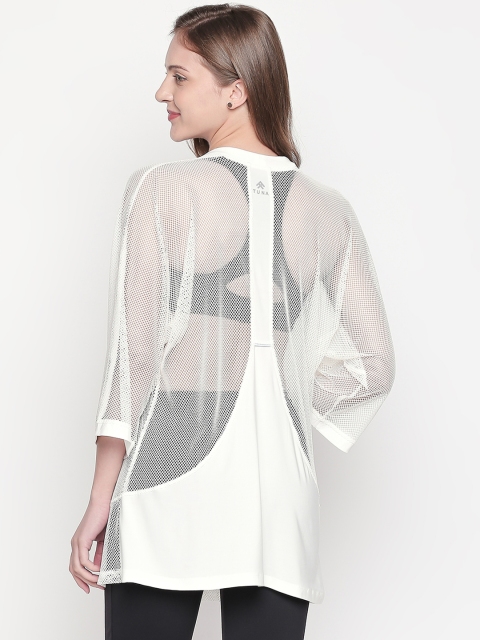 Tuna London Women White Solid Loose-Fit Open Front Shrug - Image 4
