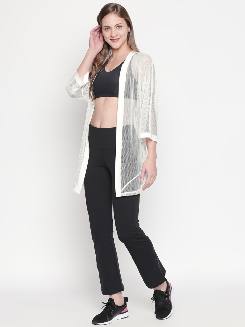 Tuna London Women White Solid Loose-Fit Open Front Shrug - Image 5