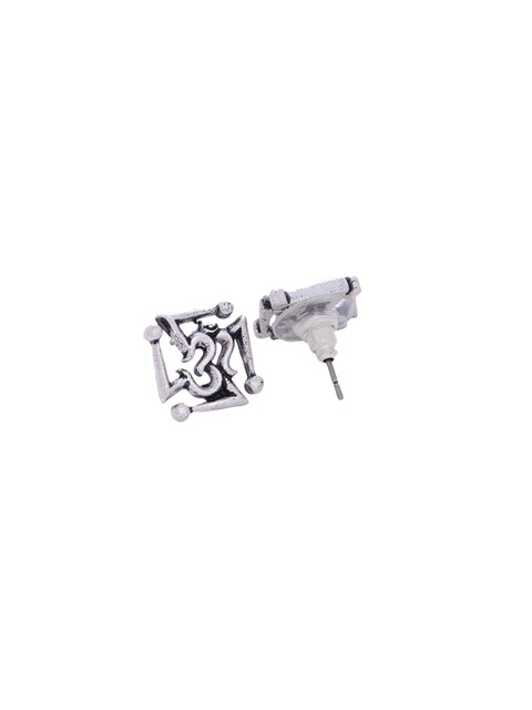 Voylla Silver-Plated Oxidised Classic Studs - Image 3