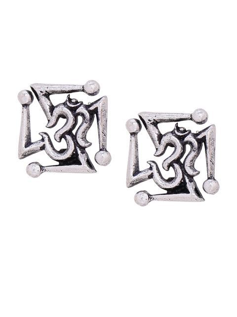 Voylla Silver-Plated Oxidised Classic Studs - Image 2