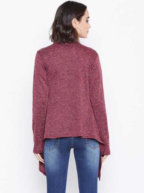 Zastraa Women Rust Solid Waterfall Shrug - Image 4
