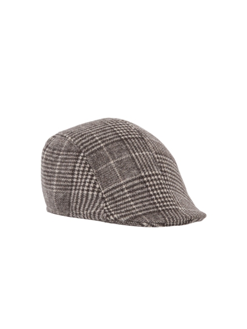 FabSeasons Men Brown & Black Self Design Ascot Cap - Image 3