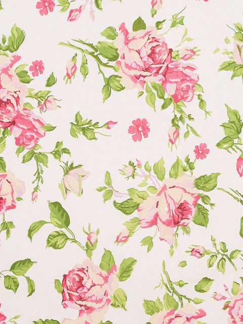 SEJ by Nisha Gupta White & Pink Floral 144 TC Cotton 1 King Bedsheet with 2 Pillow Covers - Image 4