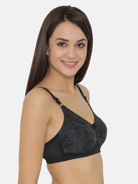 Clovia Non-Padded Non-Wired Self-Design Plus Size T-Shirt Bra - Image 2
