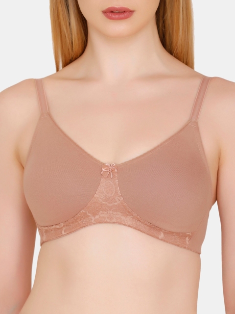 Zivame Beige Solid Non-Wired Non Padded T-shirt Bra ZI1664FASH0NUDE - Image 4