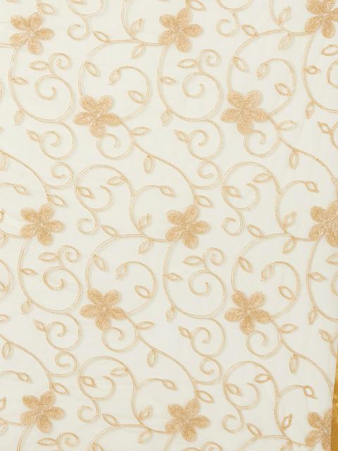 Dupatta Bazaar Gold-Coloured Embroidered Dupatta - Image 2