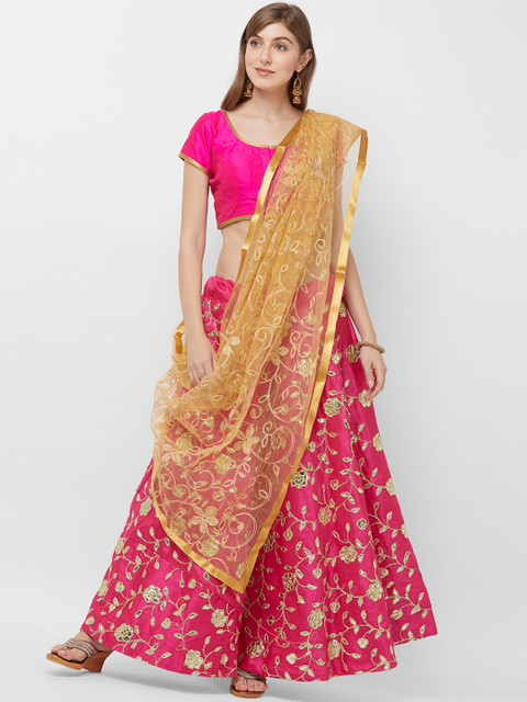 Dupatta Bazaar Gold-Coloured Embroidered Dupatta - Image 5