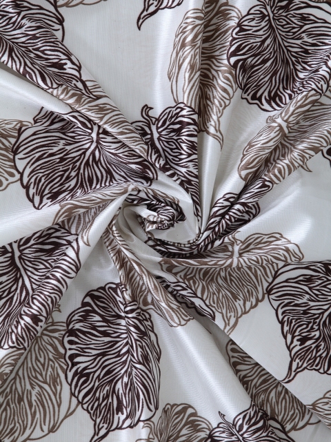 Cortina White & Brown Set of 2 Long Door Curtains - Image 4