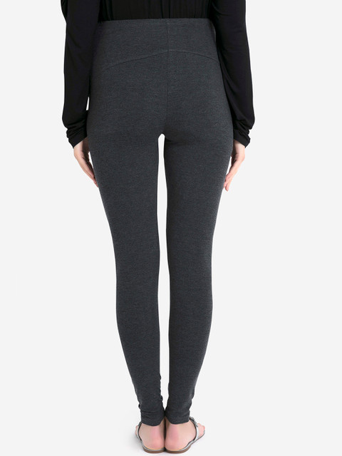 Blush 9 Maternity Women Black Solid Ankle-Length Maternity Leggings - Image 3
