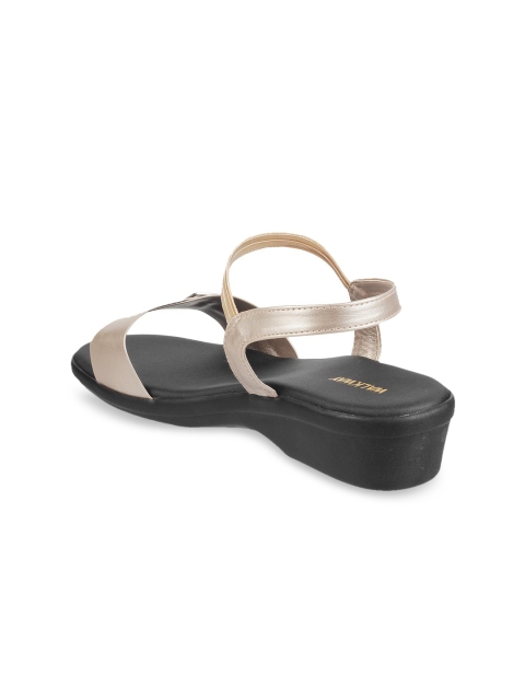 WALKWAY by Metro Women Gold-Toned Solid Heels - Image 2