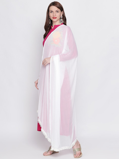 Dupatta Bazaar White Dyed Dupatta - Image 3