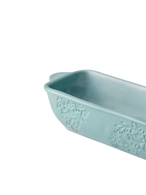 ellementry Blue Upper Crust Ceramic Loaf Pan - Image 3