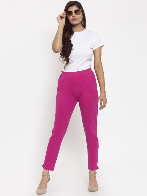 TAG 7 Women Magenta Solid Ankle-Length Leggings - Image 4