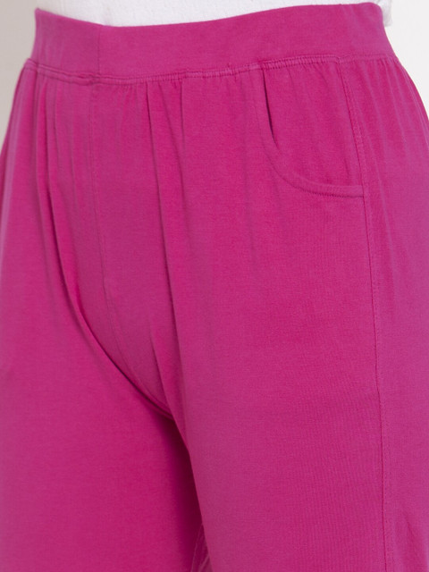 TAG 7 Women Magenta Solid Ankle-Length Leggings - Image 5
