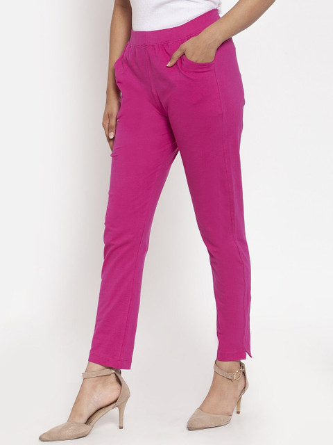 TAG 7 Women Magenta Solid Ankle-Length Leggings - Image 2