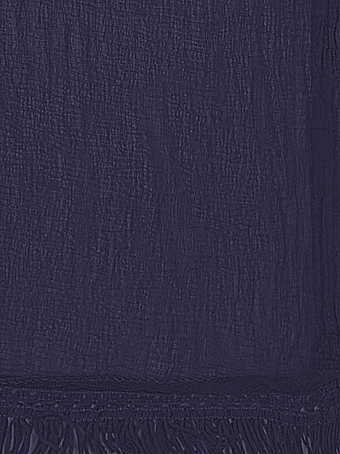 Dupatta Bazaar Navy Blue Solid Dupatta - Image 2