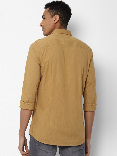 Allen Solly Men Khaki Regular Fit Solid Casual Shirt - Image 4