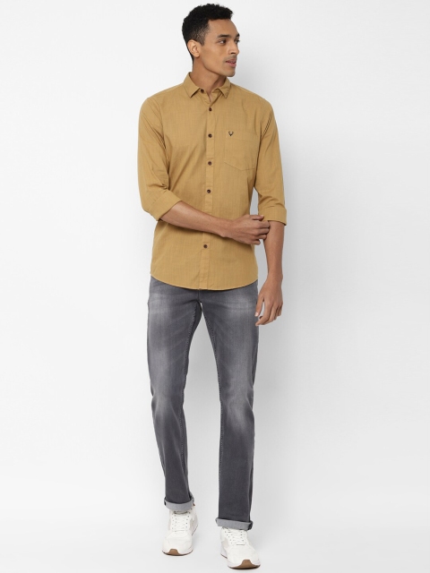Allen Solly Men Khaki Regular Fit Solid Casual Shirt - Image 5
