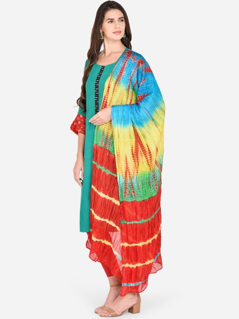 Dupatta Bazaar Multicoloured Leheriya Dupatta - Image 4