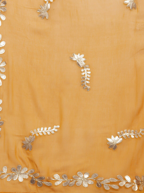 Clora Creation Mustard Yellow Woven Design Dupatta - Image 2