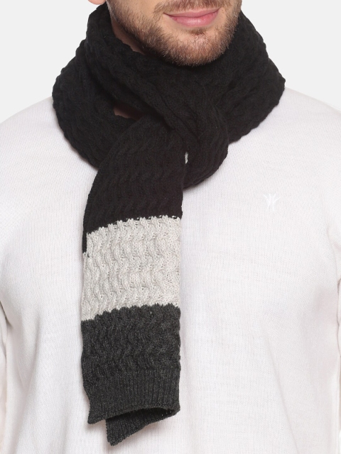 513 Men Beige & Red Woven Design Mufflers - Image 2