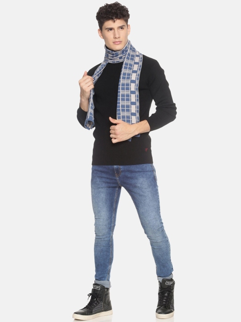 513 Men Beige & Red Woven Design Mufflers - Image 4