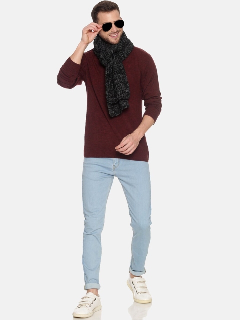 513 Men Black & Grey Patterned Muffler - Image 4